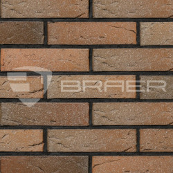 Кирпич лицевой BRAER М150 0,7НФ БРАЕР кладка кора дуба с песком